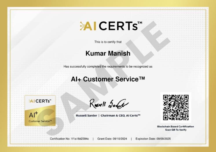 AI CERTs partner credential — globally recognised blockchain-verified certificate