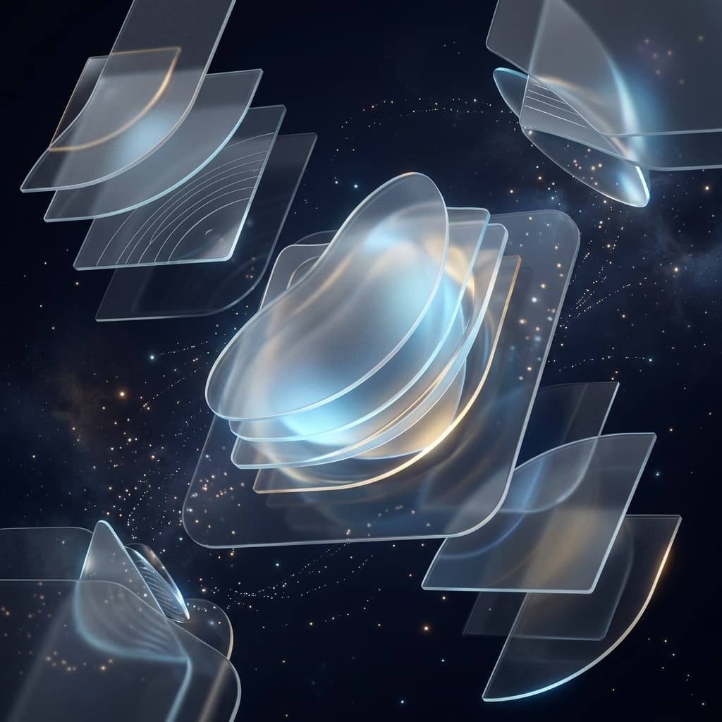 Abstract futuristic depth layers